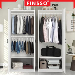 Multi Usage 2 Door & 4 Door Wooden Wardrobe / almari baju budak / almari Baju/ almari - Image 9