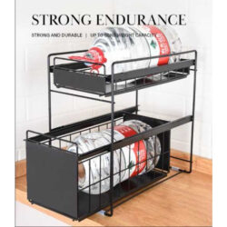 Storage Rack Spice Rack Under Sink Rack Kitchen Organizer Rak Dapur Rak Bawah - Image 8