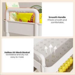 MORA 3 /4/5 Tier Multifunction Storage Trolley Rack Office Shelves/Shelving Toys / Troli Baby / Rak Dapur/ Troli - Image 6