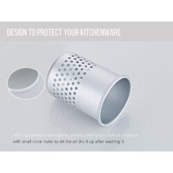 Wall – Top Aluminum Receptacle Kitchen Storage Rack - Image 9