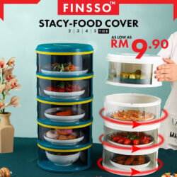 STACY FOOD COVER STORAGE Transparent Stackable/Transparent Stackable Food Cover / Tudung Saji - Image 8