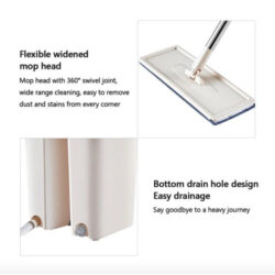 2in1 Scratch Mop with Bucket and Mop Pads Spin Mop - Self-Wash and Squeeze Dry Flat Mop/ Mop Lantai - Image 8