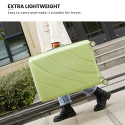 Hemlock PP material suitcase new pattern wave design travel luggage bag 14inch,20inch,24 inch,28inch/beg bagasi - Image 5