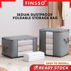 Sedum 105L Storage Box Blanket Storage Bag Foldable Clothes Storage Box Cloth Blanket Organizer