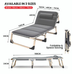 75CM Wide XL Size Foldable Lazy Bed Chair / Kerusi Malas Foldable Bed / Lazy Chair - Image 8