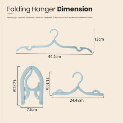 1 PCS Folding Hanger Portable Travel Foldable Plastic Hanger Non-slip Hanger Wardrobe Clothes Magic Drying Rack - Image 9