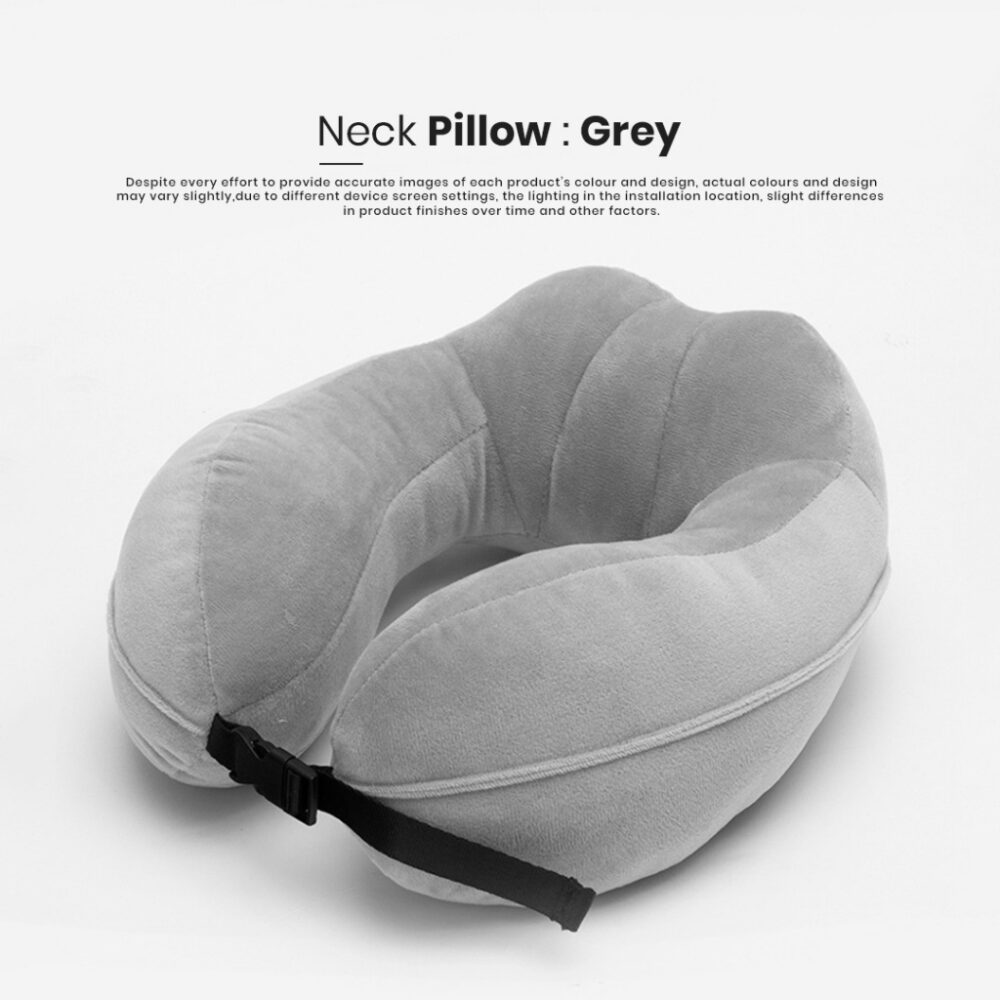 Premium U Shape Neck Support Pillow Travel Memory Foam Pillow with Removable Cover With Carrying Pouch - Image 8