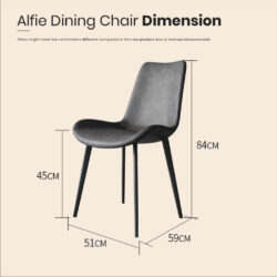 Beturn Leather Simple & Modern Dining Chair/ Kerusi Makan/Alfie Dinning chair - Image 9