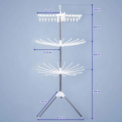 3 Tier Foldable Stainless Steel Drying Rack & Ampaian Baju Baby hanger baju baby / Rak Baju - Image 9