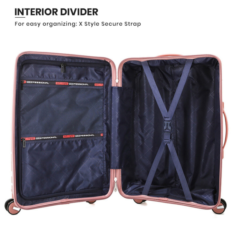 Hemlock PP material suitcase new pattern wave design travel luggage bag 14inch,20inch,24 inch,28inch/beg bagasi - Image 6
