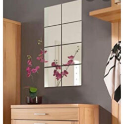 WALL MIRROR GLASS with self adhesive tape, 4pcs/pack (22x22 cm each mirror)/ CERMIN VIRAL/ CERMIN DINDING/CERMIN - Image 2