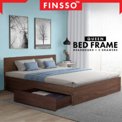 Vera Series Queen tatami bed frame / Japanese Floating Queen Bed Frame Wooden Zen Platform Bed Katil Queen - Image 3