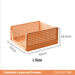 LILAC Multipurpose Stackable Detachable Drawer Rack Storage Cabinets Wardrobe Organizer Basket/Layered Partition - Image 8