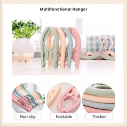 1 PCS Folding Hanger Portable Travel Foldable Plastic Hanger Non-slip Hanger Wardrobe Clothes Magic Drying Rack - Image 5