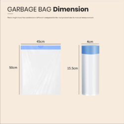 Portable Thickened Garbage Bag with Drawstring Kitchen Plastic Bag with Rope Leakage Proof Random Color - Image 9
