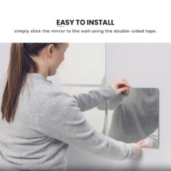 WALL MIRROR GLASS with self adhesive tape, 4pcs/pack (22x22 cm each mirror)/ CERMIN VIRAL/ CERMIN DINDING/CERMIN - Image 7