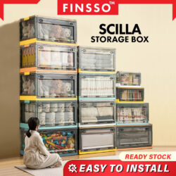 storage box Scilla Large storage + Wheel + Door/ almari baju budak / rak baju / drawer baju - Image 4