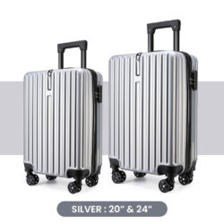 Gaura Travel luggage ABS material bag 20"/24" inch plain travel suitcase beg - Image 2