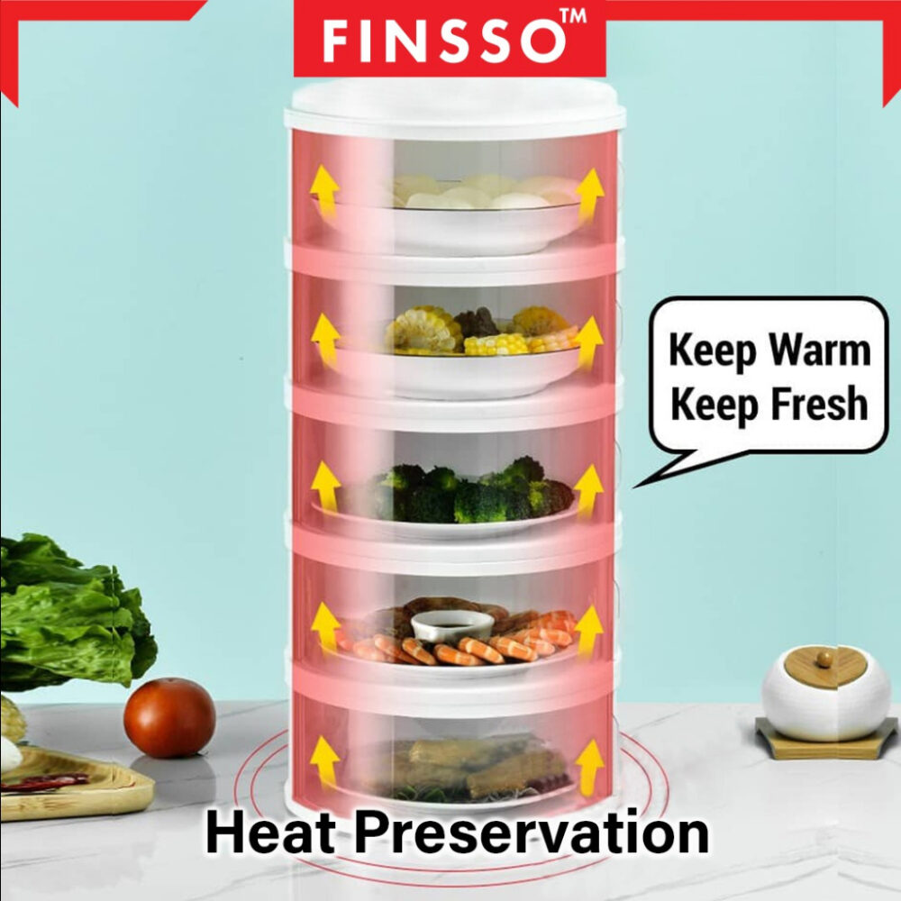STACY FOOD COVER STORAGE Transparent Stackable/Transparent Stackable Food Cover / Tudung Saji - Image 2