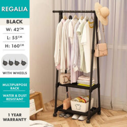 REGALIA Rak Baju Murah/ Hanging Rack /Rak Baju Serbaguna / Rak Baju Beroda / Rak Serbaguna / Rak kasut+Rak baju - Image 5