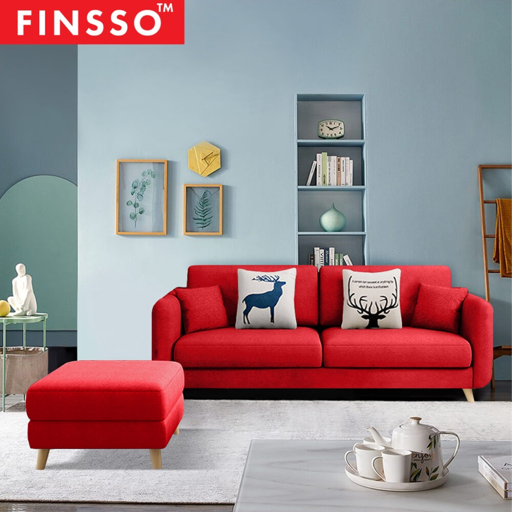 ROSELYN 3 Seater Sofa Home Living Room Furniture - FREE STOOL - Image 3