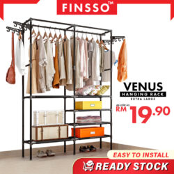 VENUS EXTRA LARGE SIZE JAPANESE STYLE CLOTH HANGER ORGANIZER WARDROBE / Almari Baju / Rak Baju