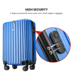 Gaura Travel luggage ABS material bag 20"/24" inch plain travel suitcase beg - Image 7