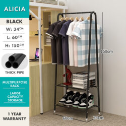 REGALIA Rak Baju Murah/ Hanging Rack /Rak Baju Serbaguna / Rak Baju Beroda / Rak Serbaguna / Rak kasut+Rak baju - Image 7