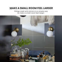 WALL MIRROR GLASS with self adhesive tape, 4pcs/pack (22x22 cm each mirror)/ CERMIN VIRAL/ CERMIN DINDING/CERMIN - Image 6