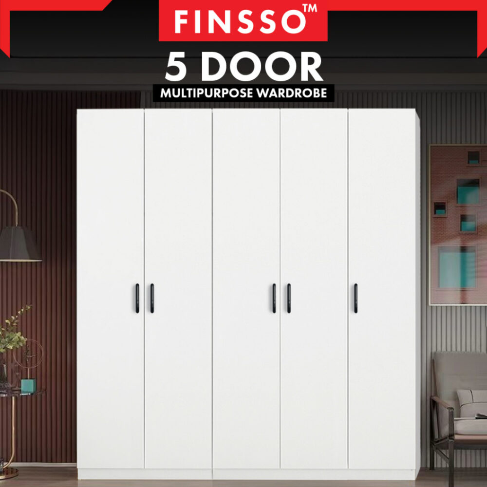 4 door wooden wardrobe/2door multifunctional wardrobe WITH 2 hanging pole - Image 2