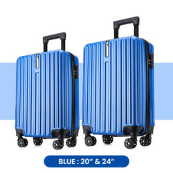 Gaura Travel luggage ABS material bag 20"/24" inch plain travel suitcase beg - Image 4