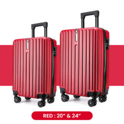 Gaura Travel luggage ABS material bag 20"/24" inch plain travel suitcase beg - Image 3