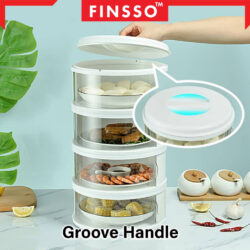 STACY FOOD COVER STORAGE Transparent Stackable/Transparent Stackable Food Cover / Tudung Saji - Image 4