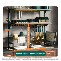 Eureka Rack Rak Pinggan Sinki / Stainless Steel Rak Dapur Drying Rack Dish Kitchen Organizer Rack Dish Drainer - Image 5