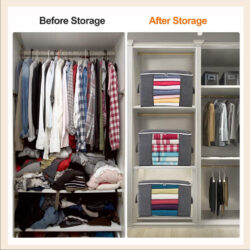 Sedum 105L Storage Box Blanket Storage Bag Foldable Clothes Storage Box Cloth Blanket Organizer - Image 5