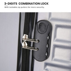 Moss Travel luggage ABS material bag 20"/24"/28" inch plain travel suitcase beg - Image 4