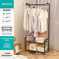 REGALIA Rak Baju Murah/ Hanging Rack /Rak Baju Serbaguna / Rak Baju Beroda / Rak Serbaguna / Rak kasut+Rak baju - Image 8