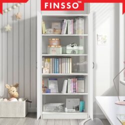 Modern Large Multifunctional Book Cabinet with 2 Door 5 tier /Bookshelf / Bookshelves - Image 5