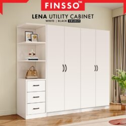 10/6/4 DOORS WARDROBE WITH SHELF / Almari baju /kabinet baju / almari baju budak /5 kaki - Image 3
