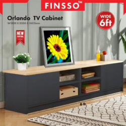 6 Feet Modern TV Cabinet /TV Console/ Media Storage/ Rak TV /Almari Tv /Tv Kabinet /Kenda/Coffee Table - Image 5