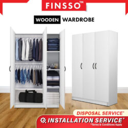 Bedroom Set- Bed Frame + Wardrobe + Standing Mirror/3 in 1 bedroom set / Katil Queen - Image 6