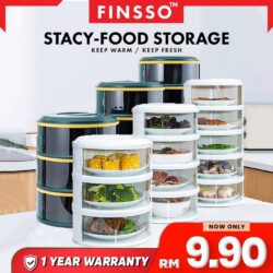 STACY FOOD COVER STORAGE Transparent Stackable/Transparent Stackable Food Cover / Tudung Saji