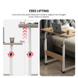 Adjustable Height Lifting Table with Wheel Bedside Laptop Table/ Sofa side table - Image 5
