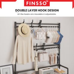 HEMNES-HOUNDSTOOTH Shoe Rack / rak baju + rak kasut 2 in 1 - Image 4