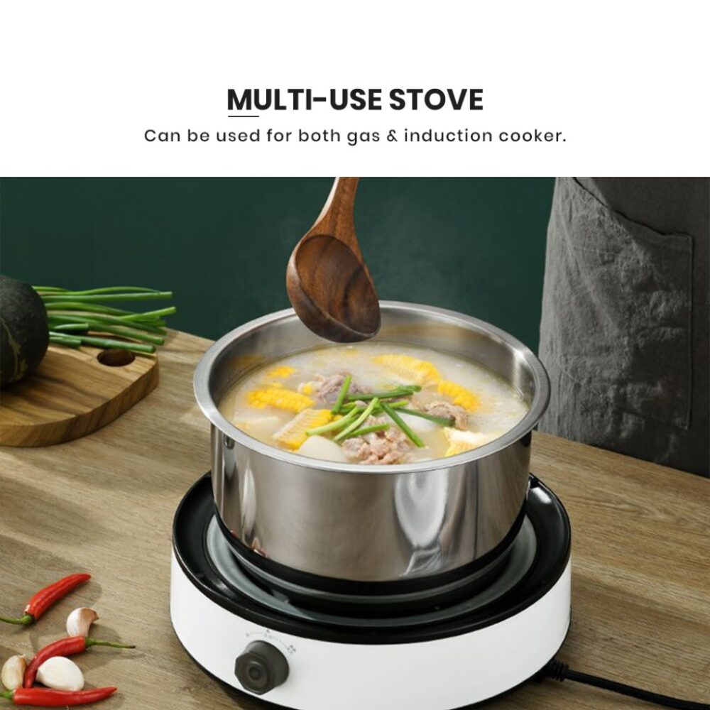 CASSIA 5 in 1 Stainless Steel Pot /410 Stainless Steel/Food Stock With Lid Periuk Masak Food Storage/indian pot - Image 6