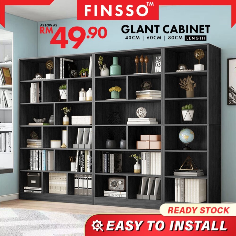 Glant display rack Home Organizer Shelf bookshelf display cabinet / almari buku / rak buku - Image 2