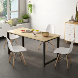 Dining Table With 2 Bench Set / Contemporary Simple Rectangular/ set meja makan / meja set kanteen - Image 3