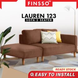 Lauren 123 Fabric Designer 2 Seater Sofa FREE stool / Sofa murah suitable for cute house - Image 2