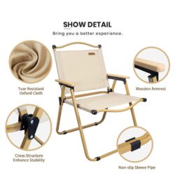 CAREX Camping Portable Folding Chair/kerusi lipat lightweight Aluminum Alloy healing chair - Image 6