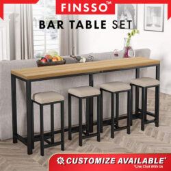 120cm or 160cm x 40cm Bar Table & 2 High Bar Stool / Long Table/ console table